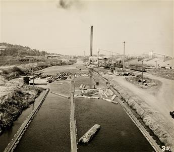 (BOOTH-KELLY LUMBER CO.) Album with 117 photographs illustrating the process, start-to-finish, of logging and lumber production by the